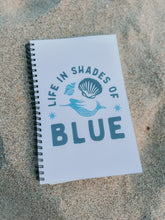 Load image into Gallery viewer, life in shades of blue journal notebook r by gabriella gerbasi
