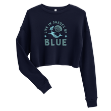 Load image into Gallery viewer, Life in Shades of Blue Mermaid Crop Sweatshirt
